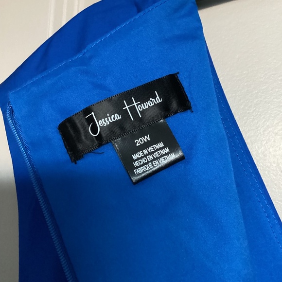 Jessica Howard Plus Size Belted Sleeveless V-Neck Midi Dress, size 20W - Picture 12 of 14